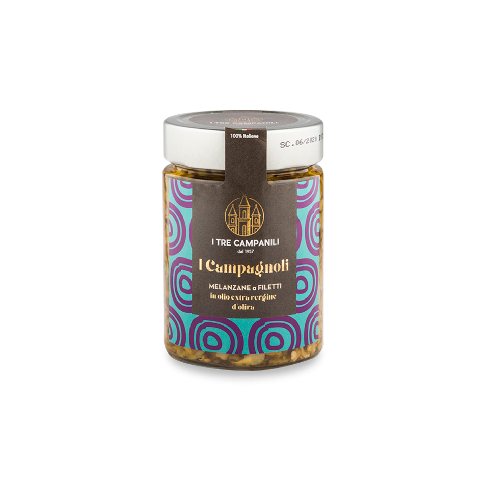 Sliced Aubergines in Extra Virgin Olive Oil